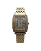 Olivia Pratt Square and Rhinestones Metal Band Women Watch