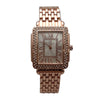 Olivia Pratt Square and Rhinestones Metal Band Women Watch