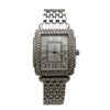 Olivia Pratt Square and Rhinestones Metal Band Women Watch