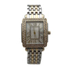 Olivia Pratt Square and Rhinestones Metal Band Women Watch