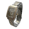 Olivia Pratt Square and Rhinestones Metal Band Women Watch