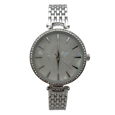 Olivia Pratt Delicate Rhinestone and Chrome Face Women Watch