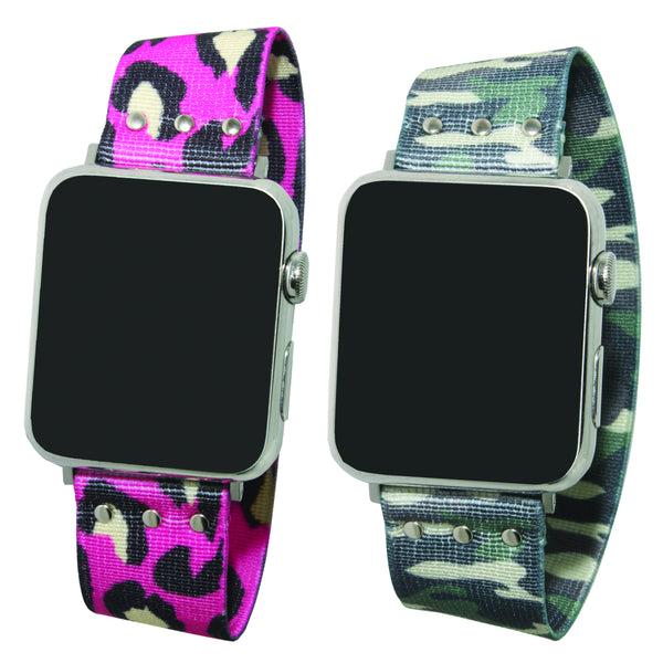 Olivia Pratt 2-Pack Printed Elastic Oversized Strap Apple Watch Band