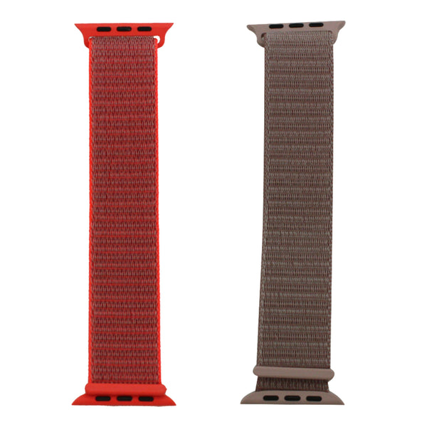 Olivia Pratt 2-Pack Sporty Nylon Strap Apple Watch Band