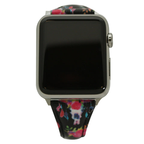 Olivia Pratt Printed Skinny Leather Apple Watch Band